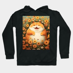 Feline Garden Delight: Cats Amongst a Bouquet of Blooms - Bub Hoodie